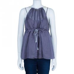 مملوكة مسبقًا M Missoni Purple Linen Top M