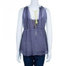 مملوكة مسبقًا M Missoni Purple Linen Top M