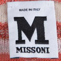 Pre Owned M Missoni Multicolor Fish Scale Patterned Knit Sleeveless Dress M