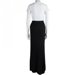 M Missoni Black Knit Pleated Maxi Skirt L