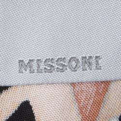 Pre Owned توب أم ميزوني تريكو مطبوع متعدد الألوان بظهر مفتوح M