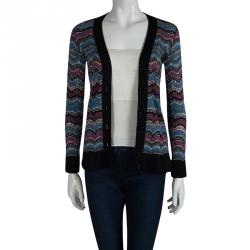 Pre Owned كارديغان أم ميزوني تريكو متعدد الألوان أزرار أمامية S