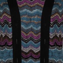 Pre Owned كارديغان أم ميزوني تريكو متعدد الألوان أزرار أمامية S