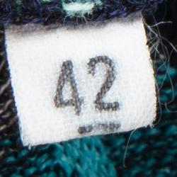 مملوكة مسبقًا M Missoni Multicolor Knit Short Sleeve Maxi Dress M