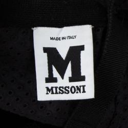 M Missoni Black Cotton Cutout Eyelet Embroidered Sleeveless Dress M