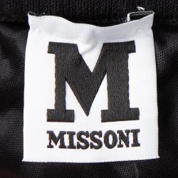 Pre Owned M Missoni Multicolor Knit Cutout Waist and Back Detail Skater Dress S