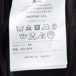 Pre Owned M Missoni Multicolor Knit Cutout Waist and Back Detail Skater Dress S