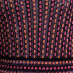 مملوكة مسبقًا فستان ماكسي أم ميزوني تريكو متعدد الألوان ظهر مفرغ