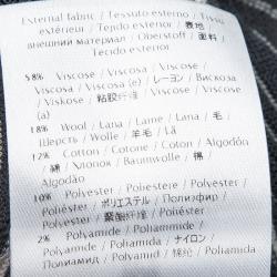 Pre Owned فستان ماكسي أم ميزوني تريكو رصاصي متعدد الألوان أكمام طويلة S