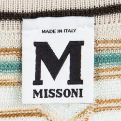 Pre Owned M Missoni Multicolor Chevron Striped Knit Sweater Tunic S