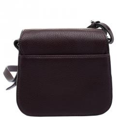Pre Owned Mackage Burgundy Leather Mini Novaki Crossbody Bag