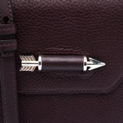 Pre Owned Mackage Burgundy Leather Mini Novaki Crossbody Bag
