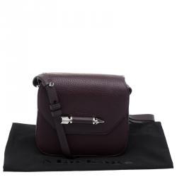 Pre Owned Mackage Burgundy Leather Mini Novaki Crossbody Bag