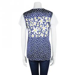 Pre Owned Maison Martin Margiela White Floral Back Detail Short Sleeve T-Shirt S