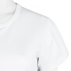 Pre Owned Maison Martin Margiela White Floral Back Detail Short Sleeve T-Shirt S