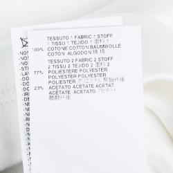 Pre Owned Maison Martin Margiela White Floral Back Detail Short Sleeve T-Shirt S