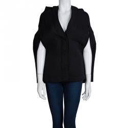 Pre Owned Maison Martin Margiela Black Hooded Cape S
