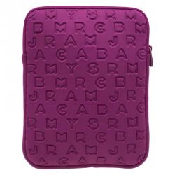 Pre Owned Marc by Marc Jacobs Pink Fabric Vertical Dreamy Logo Laptop Case