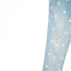 مملوكة مسبقًا بنطلون جينز ممزق مارك باي مارك جاكوبس ليلي منقط أزرق  S