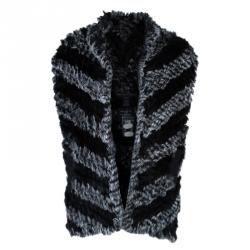 Marc by Marc Jacobs Black Leelee Fur Vest S