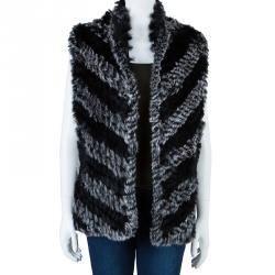 Marc by Marc Jacobs Black Leelee Fur Vest S