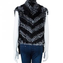 Marc by Marc Jacobs Black Leelee Fur Vest S