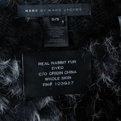 Marc by Marc Jacobs Black Leelee Fur Vest S