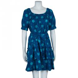 مملوكة مسبقًا فستان مارك باي مارك جاكوبس أزرق منقط M