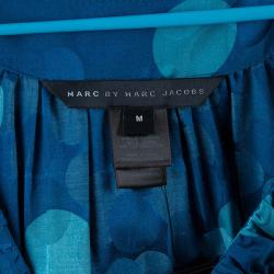 مملوكة مسبقًا فستان مارك باي مارك جاكوبس أزرق منقط M