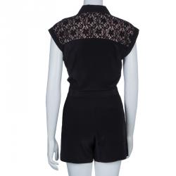 Pre Owned بلاي سوت مارك باي مارك جاكوبس ليلى دانتيل أسود S