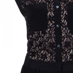 Pre Owned بلاي سوت مارك باي مارك جاكوبس ليلى دانتيل أسود S