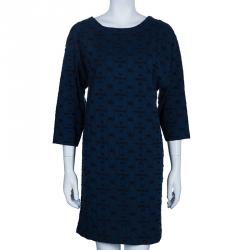 Pre Owned فستان مارك باي مارك جاكوبس بأزرار أمامية أزرق كحلي  M