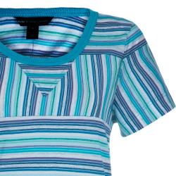Pre Owned Marc by Marc Jacobs Blue Striped A-line Knit Dress L