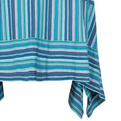 Pre Owned Marc by Marc Jacobs Blue Striped A-line Knit Dress L