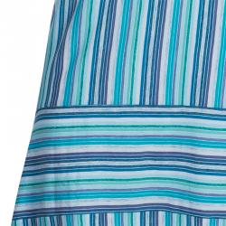 Pre Owned Marc by Marc Jacobs Blue Striped A-line Knit Dress L