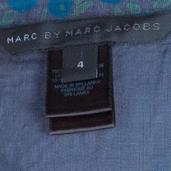 تنورة مارك باي مارك جاكوبس تركواز مطبوعة للركبة S
