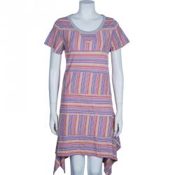 Marc by Marc Jacobs Multicolor Striped A-line Knit Dress L