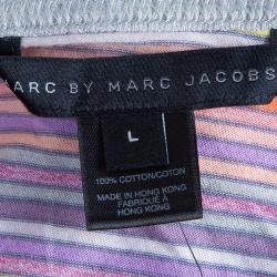Marc by Marc Jacobs Multicolor Striped A-line Knit Dress L
