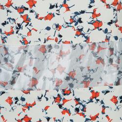 Pre Owned Marc by Marc Jacobs White Printed Lurex Insert Sleeveless Dress M