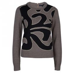 Pre Owned Marc by Marc Jacobs Beige and Black Sweater S