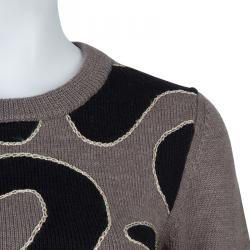 مملوكة مسبقًا Marc by Marc Jacobs Beige and Black Sweater S