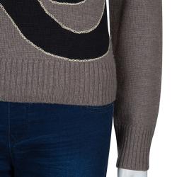 مملوكة مسبقًا Marc by Marc Jacobs Beige and Black Sweater S