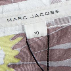 Pre Owned Marc Jacobs Floral Printed Silk Sleeveless Top L