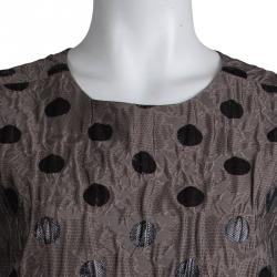 Marc by Marc Jacobs Beige Polka Dot Sleeveless Full Skirt Dress M