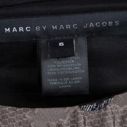 Marc by Marc Jacobs Beige Polka Dot Sleeveless Full Skirt Dress M