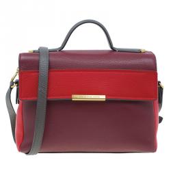Pre Owned Marc by Marc Jacobs Cabernet Red Leather Diana Satchel
