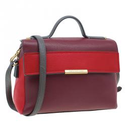 Pre Owned Marc by Marc Jacobs Cabernet Red Leather Diana Satchel
