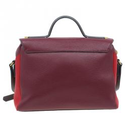 Pre Owned Marc by Marc Jacobs Cabernet Red Leather Diana Satchel
