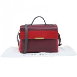 Pre Owned Marc by Marc Jacobs Cabernet Red Leather Diana Satchel