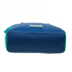 Pre Owned Marc by Marc Jacobs Blue/Green Lizard Stamped Take Me Tote 